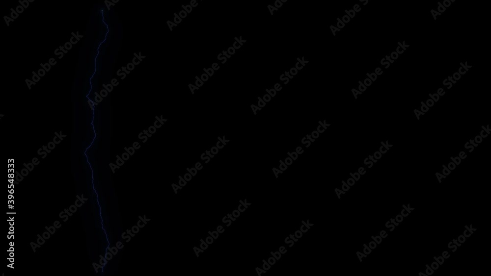 Thunder Lightning Effect Video In Black Background