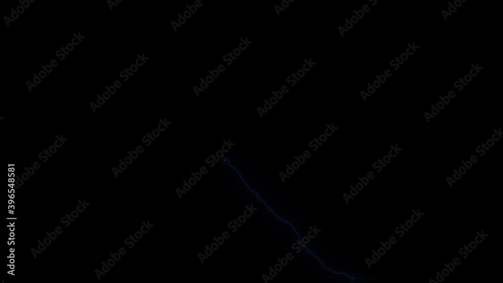 Thunder Lightning Effect Video In Black Background