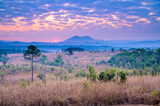 Sunrise behind mountain view, Thung Salaeng Luang national park of Thailand