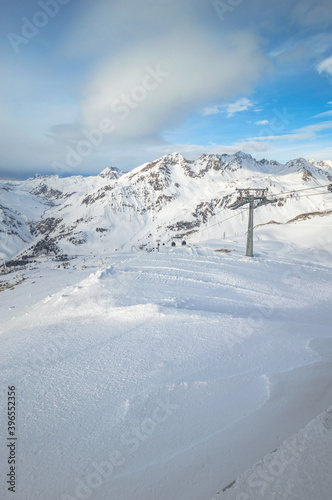 Cable car in ski resort Ski Arlberg  © N.B.photo