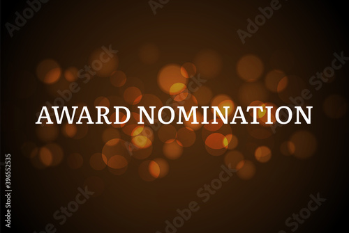 Award nomination background golden film movie vector logo ceremony poster