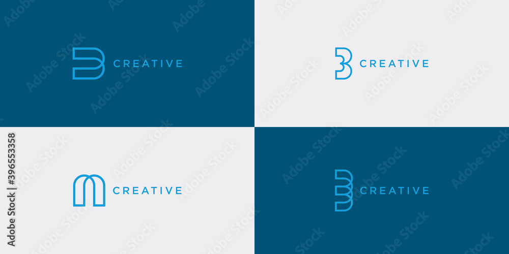 abstract letter b icon logo vector abstract letter b icon logo vector