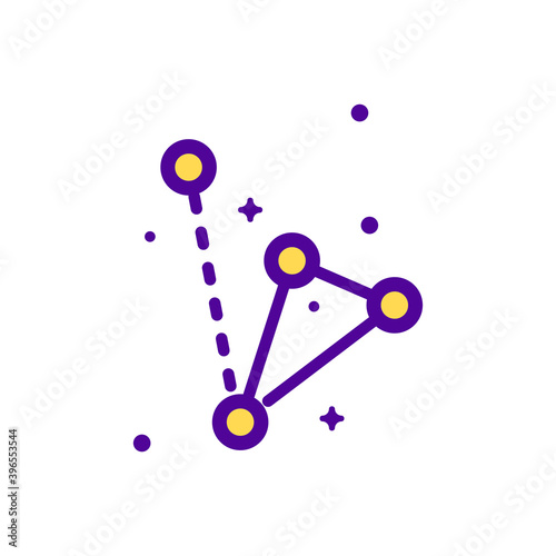 star astrological sign. Lineal color. Space science astronomy icon symbol. Vector Illustration.
