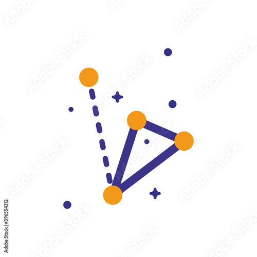 star astrological sign. Flat style. Space science astronomy icon symbol. Vector Illustration.