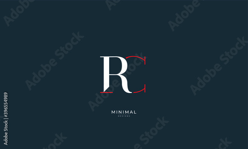 Alphabet letter icon logo RC