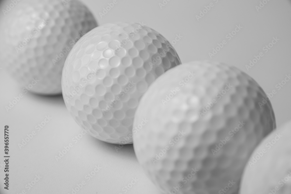 golf club and ball on white background golf club and ball on white background