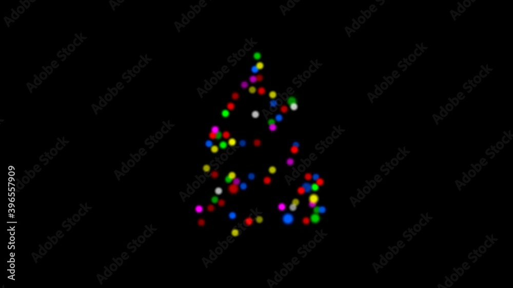 Christmas bokeh lights motion graphics with night background Christmas bokeh lights motion graphics with night background