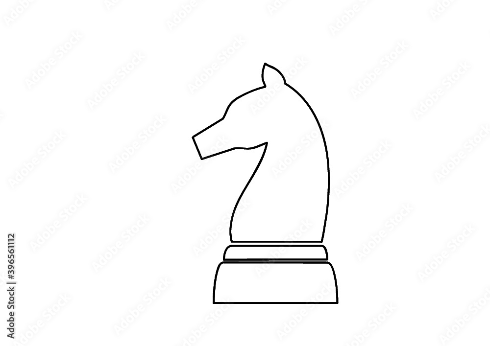 Vector ajedrez: caballo