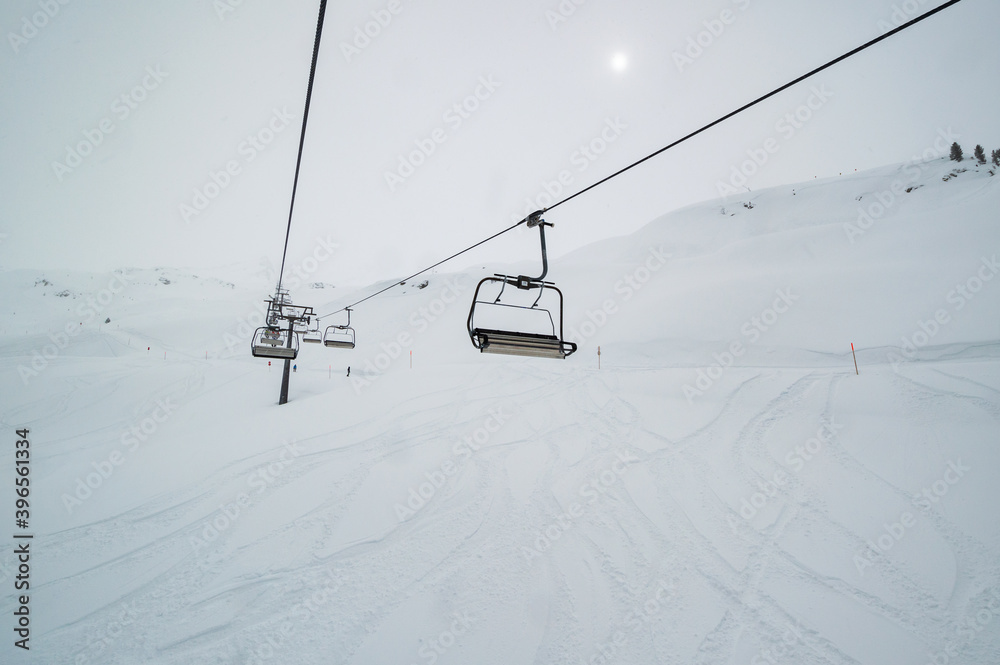 Cable car on mountain Sonnenkopf