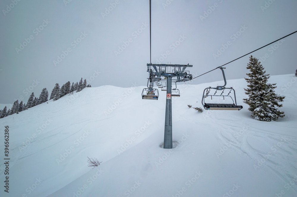 Cable car on mountain Sonnenkopf Cable car on mountain Sonnenkopf
