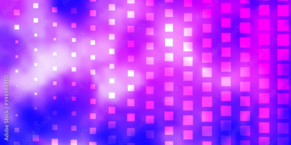 Light Pink, Blue vector background with rectangles.
