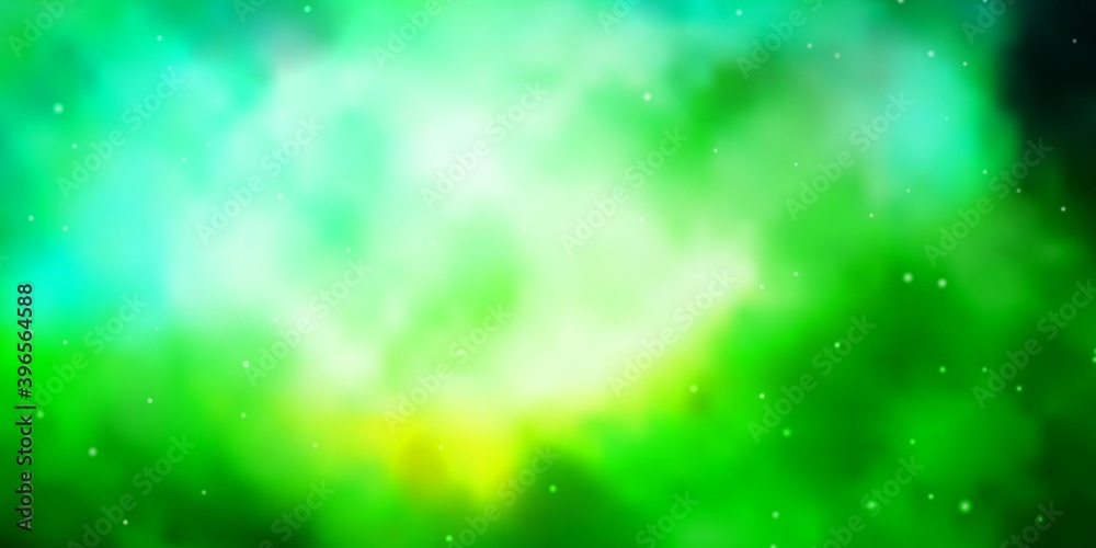 Light Blue, Green vector layout with bright stars. Light Blue, Green vector layout with bright stars.