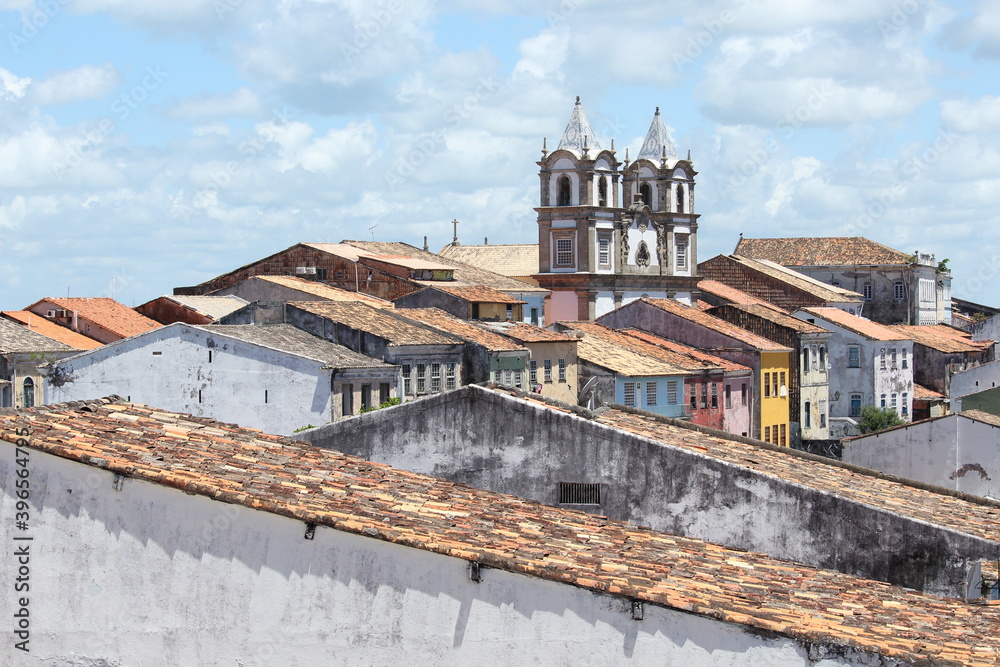 Old roofs of a colonial-style village