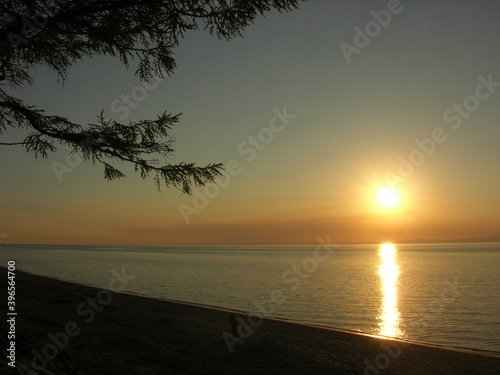 sunset on the beach