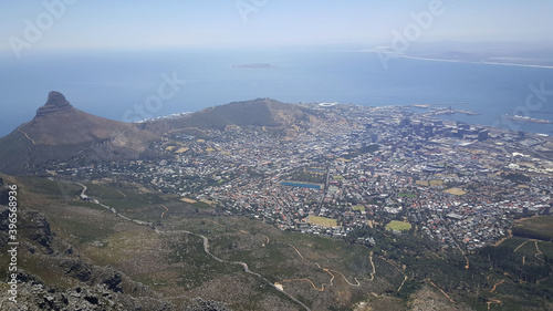 View over Cape Town from the Table Mountain
