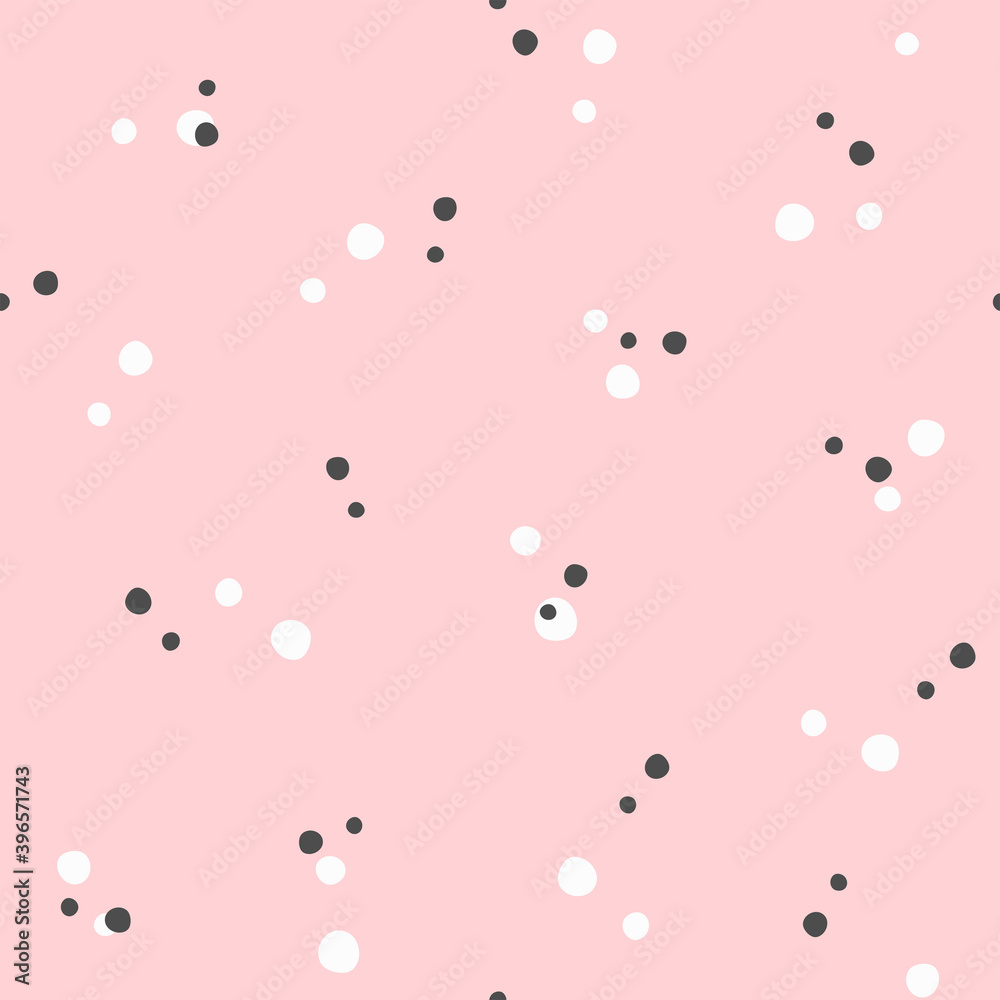 Scattered small dots. Cute seamless pattern. Simple vector illustration.