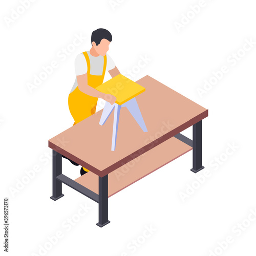 Handcraft Furniture Production Illustration