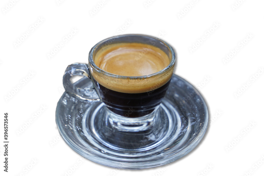 Isolated glass of Espresso coffee shot Isolated glass of Espresso coffee shot