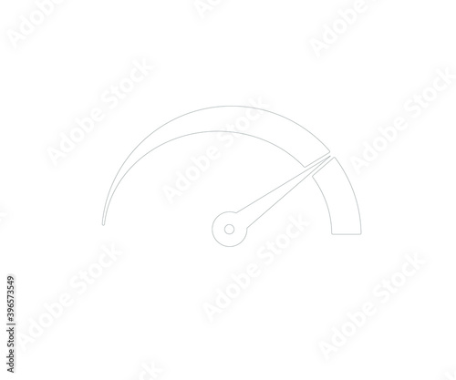 Speed, vector logo racing event, with the main elements of the modification speedometer