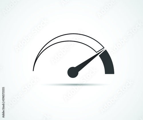 Speed, vector logo racing event, with the main elements of the modification speedometer