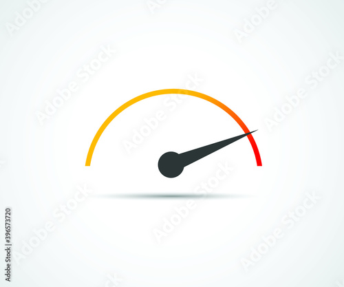 Speed, vector logo racing event, with the main elements of the modification speedometer