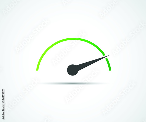 Speed, vector logo racing event, with the main elements of the modification speedometer