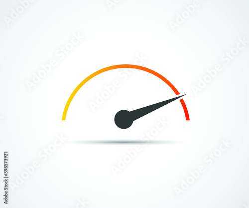 Speed, vector logo racing event, with the main elements of the modification speedometer