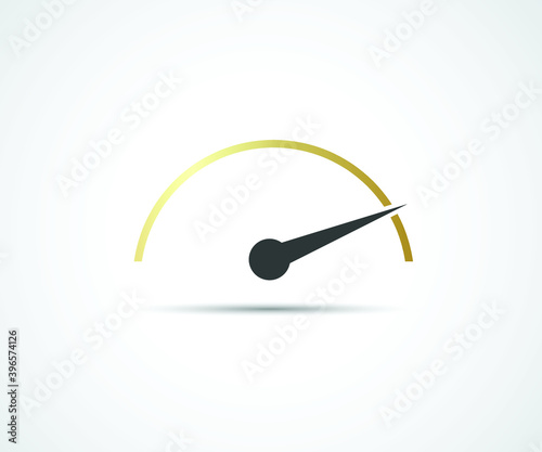 Speed, vector logo racing event, with the main elements of the modification speedometer