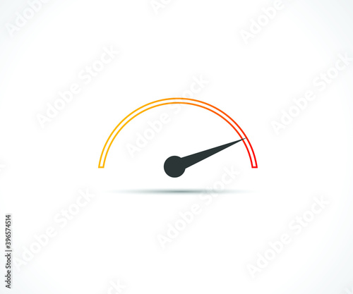 Speed, vector logo racing event, with the main elements of the modification speedometer