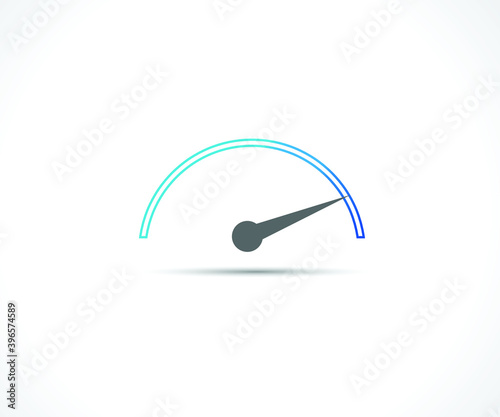 Speed, vector logo racing event, with the main elements of the modification speedometer