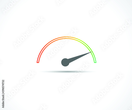 Speed, vector logo racing event, with the main elements of the modification speedometer