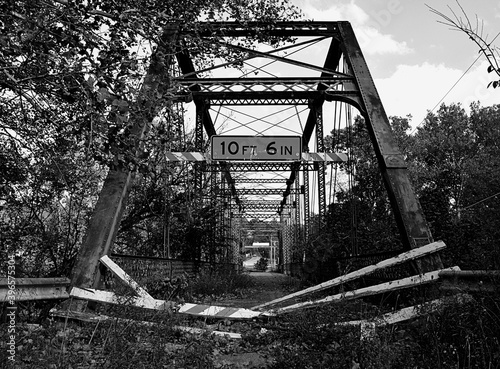 Abandoned bridge, Delaware, OH, Olentangy River photo