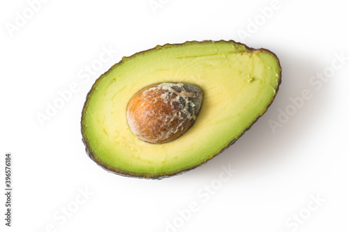 Close-Up Of Avocado Against White Background