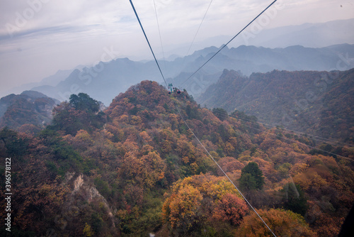 Street view local visitor and tourist Wudang shan Mountains.