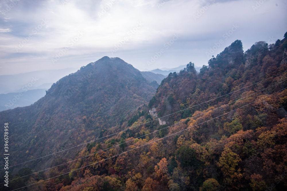 Street view local visitor and tourist Wudang shan Mountains.