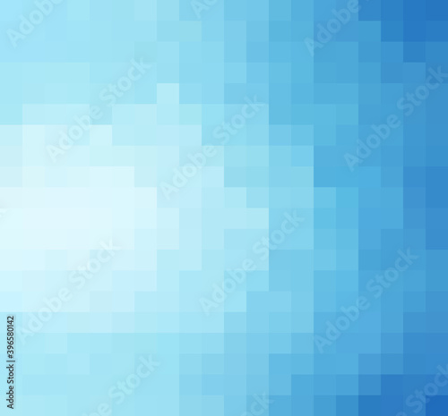 Abstract Blue geometric Background, Creative Design Templates. Pixel art Grid Mosaic, 8 bit vector background.