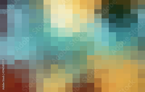 Abstract Vintage geometric Background, Creative Design Templates. Pixel art Grid Mosaic, 8 bit vector background.