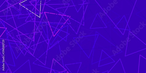 Dark Purple vector texture with random triangles.