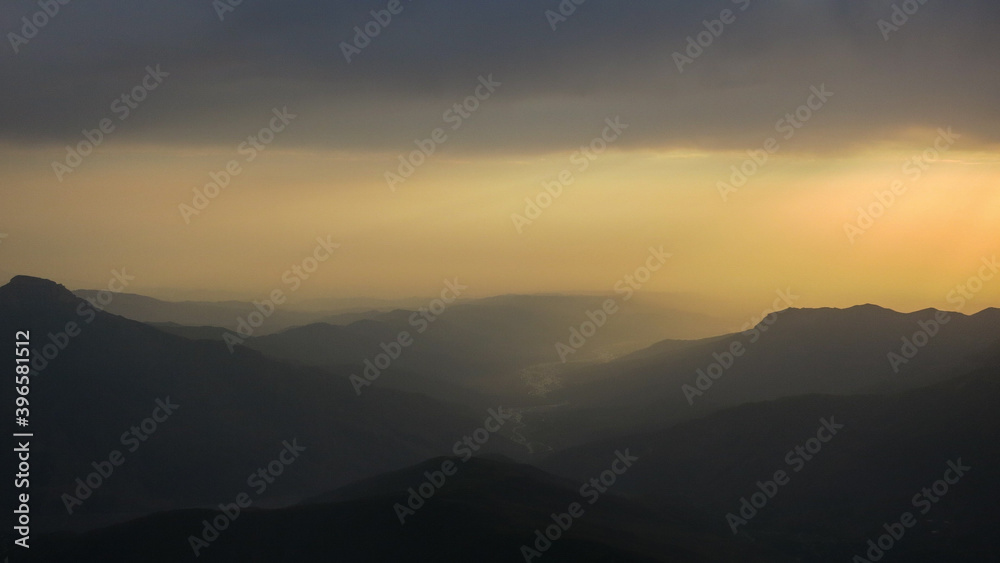 Dagestan, sunrise in the mountains
