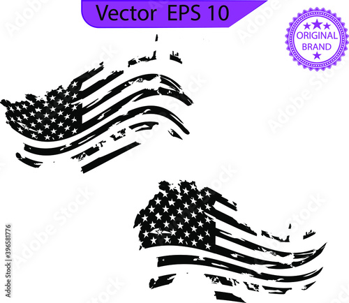 Splash with USA flag. American splash flag. Can be used in cover design, website background or advertising. EPS 10