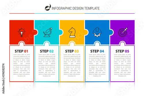 Infographic design template. Creative concept with 5 steps