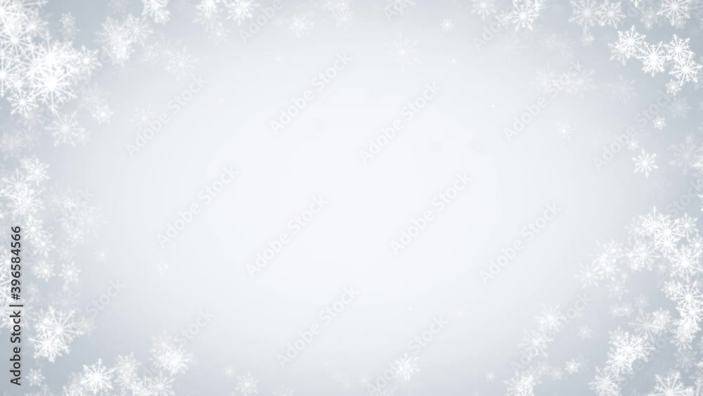 Ice snowflakes Christmas animated blue background. Background white glitter frame. Winter xmas theme. Seamless loop Ice snowflakes Christmas animated blue background. Background white glitter frame. Winter xmas theme. Seamless loop