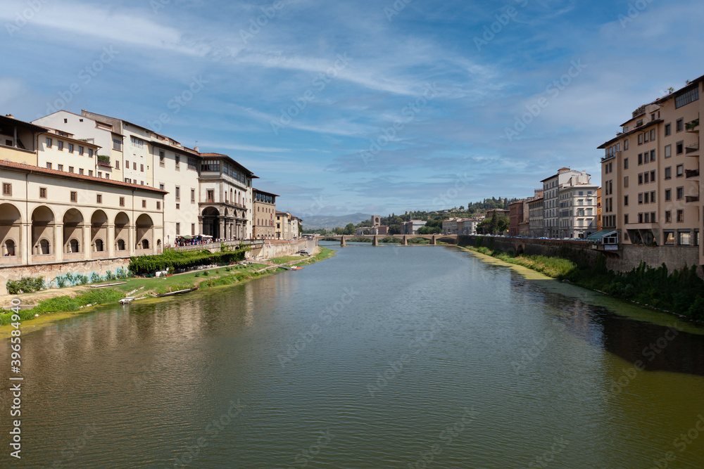 A Florence view with bridge in summer day