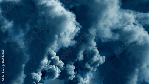 vivid background of heavy smoke, waste concept - abstract 3D rendering