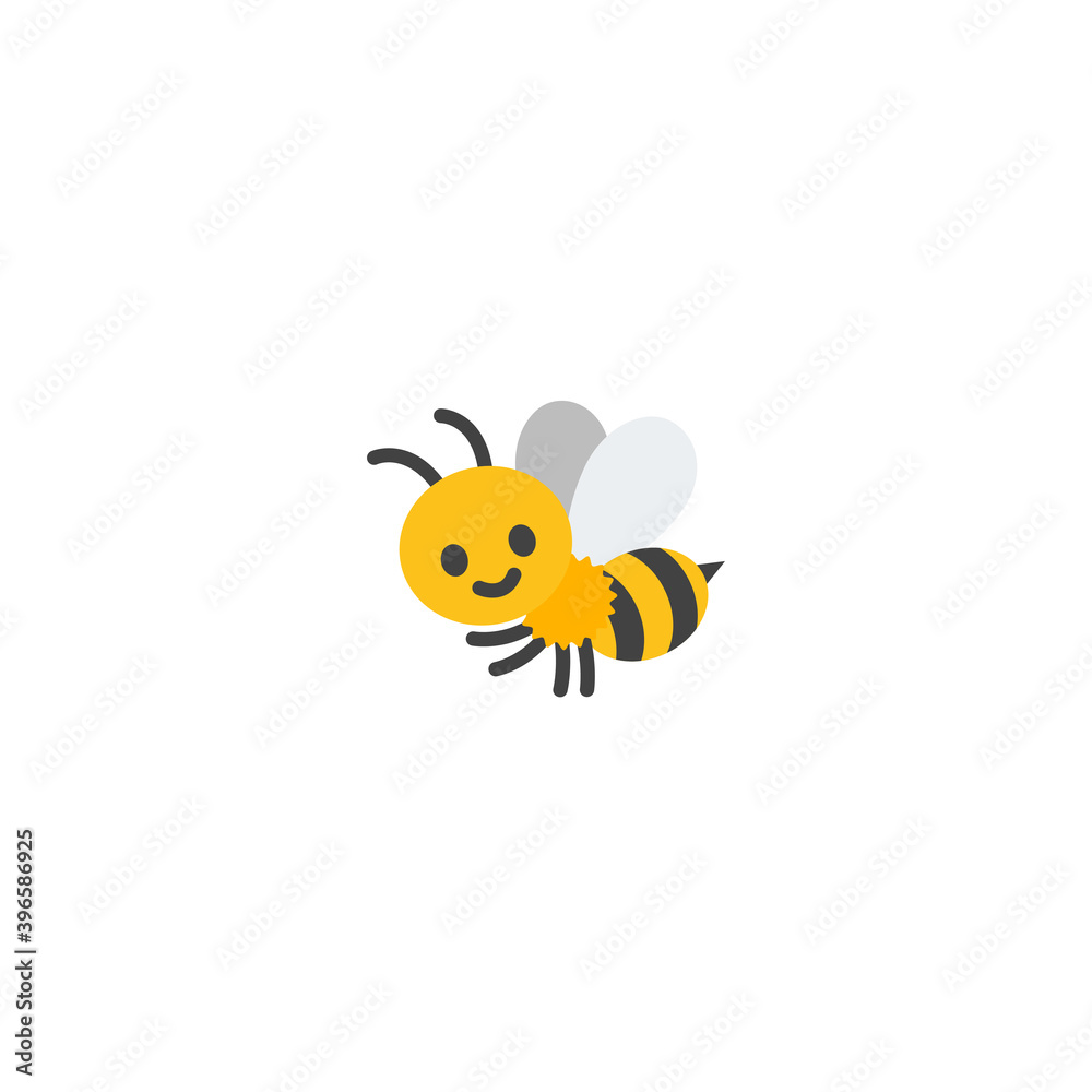 Obraz premium Honeybee vector isolated icon illustration. Honeybee icon