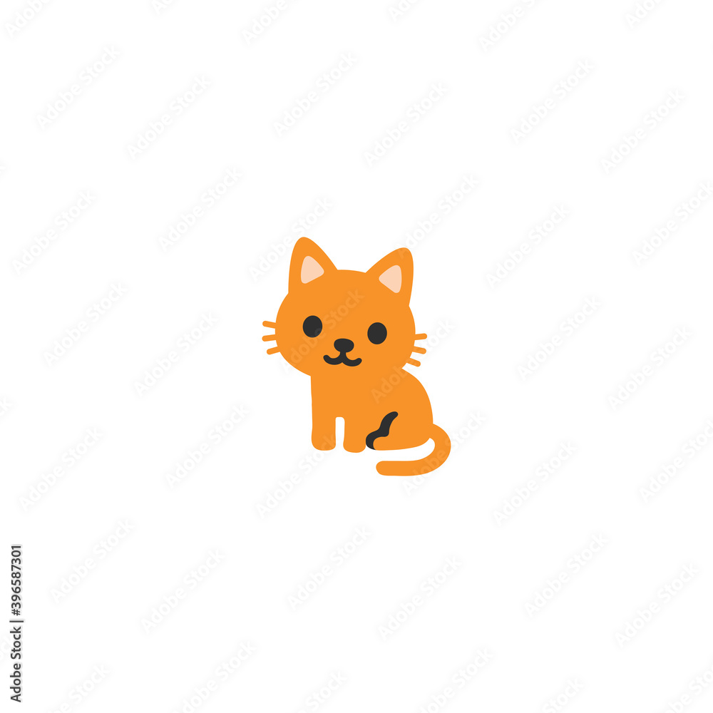 Obraz premium Cat vector isolated icon illustration. Kitten icon