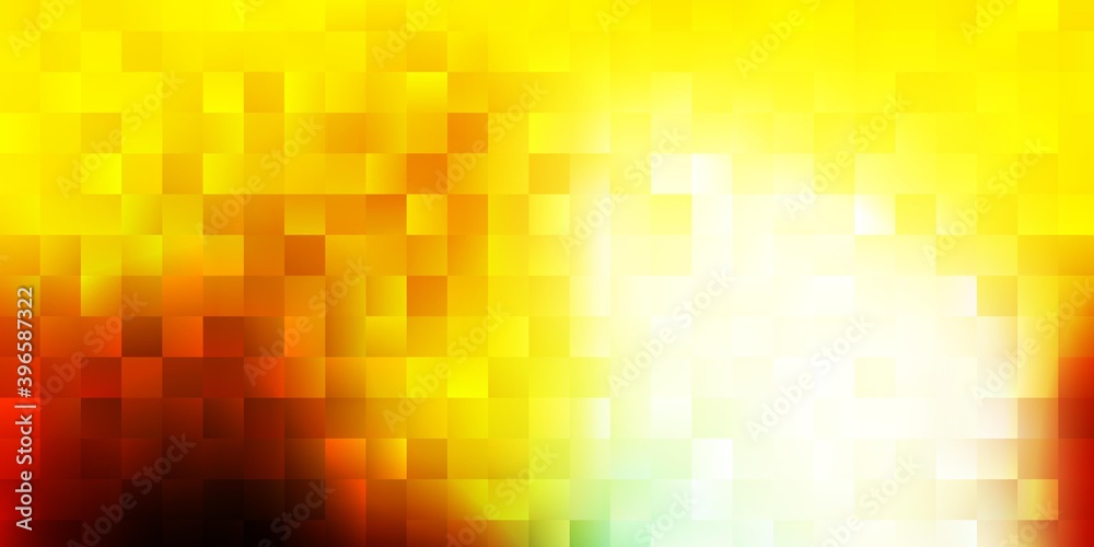 Light blue, yellow vector background with rectangles.