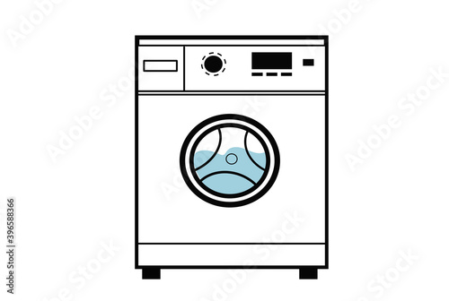 Simple Vector Lines, washing machine