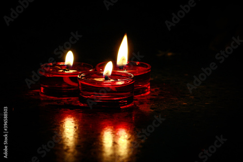 candles and lamps in light festival