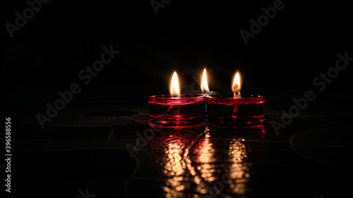 candles and lamps in light festival